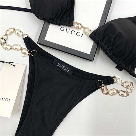 gucci swimsuits womens|Gucci bikini chain.